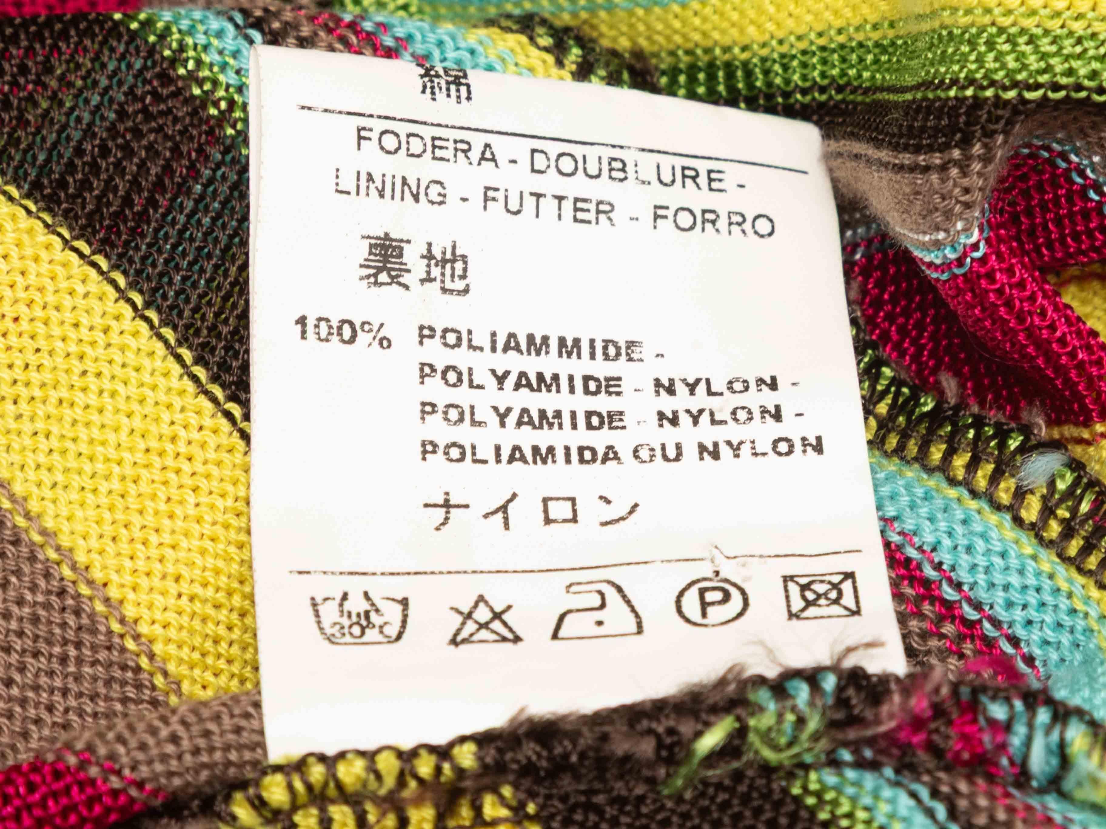 Robe en maille sans manches rouge et multicolore M Missoni Chevron Taille IT 42 en vente 2