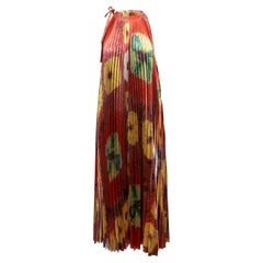 Maxivestido plisado estampado rojo y multicolor Ulla Johnson Talla US 0