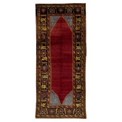 Mehrfarbiger türkischer Vintage-Teppich in Rot, 5' x 11'3"