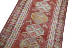 Red Multicolor Vintage Turkish Runner 2'9" x 12'9"