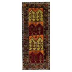 Red Multicolor Vintage Turkish Runner 4'10" x 11'9"