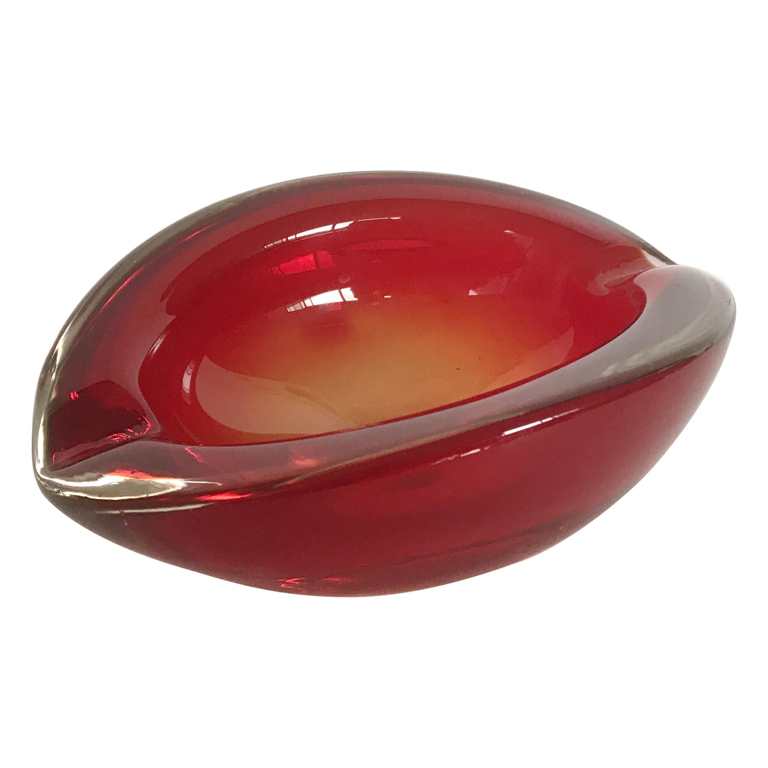 Red Murano Ashtray or Bowl
