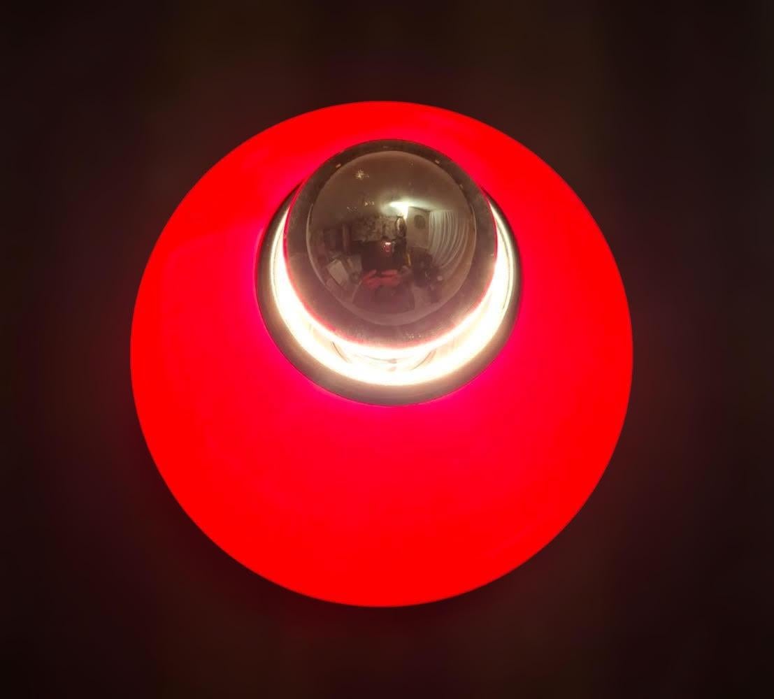 Red Murano Flush Mount / Sconce by Vistosi For Sale 3