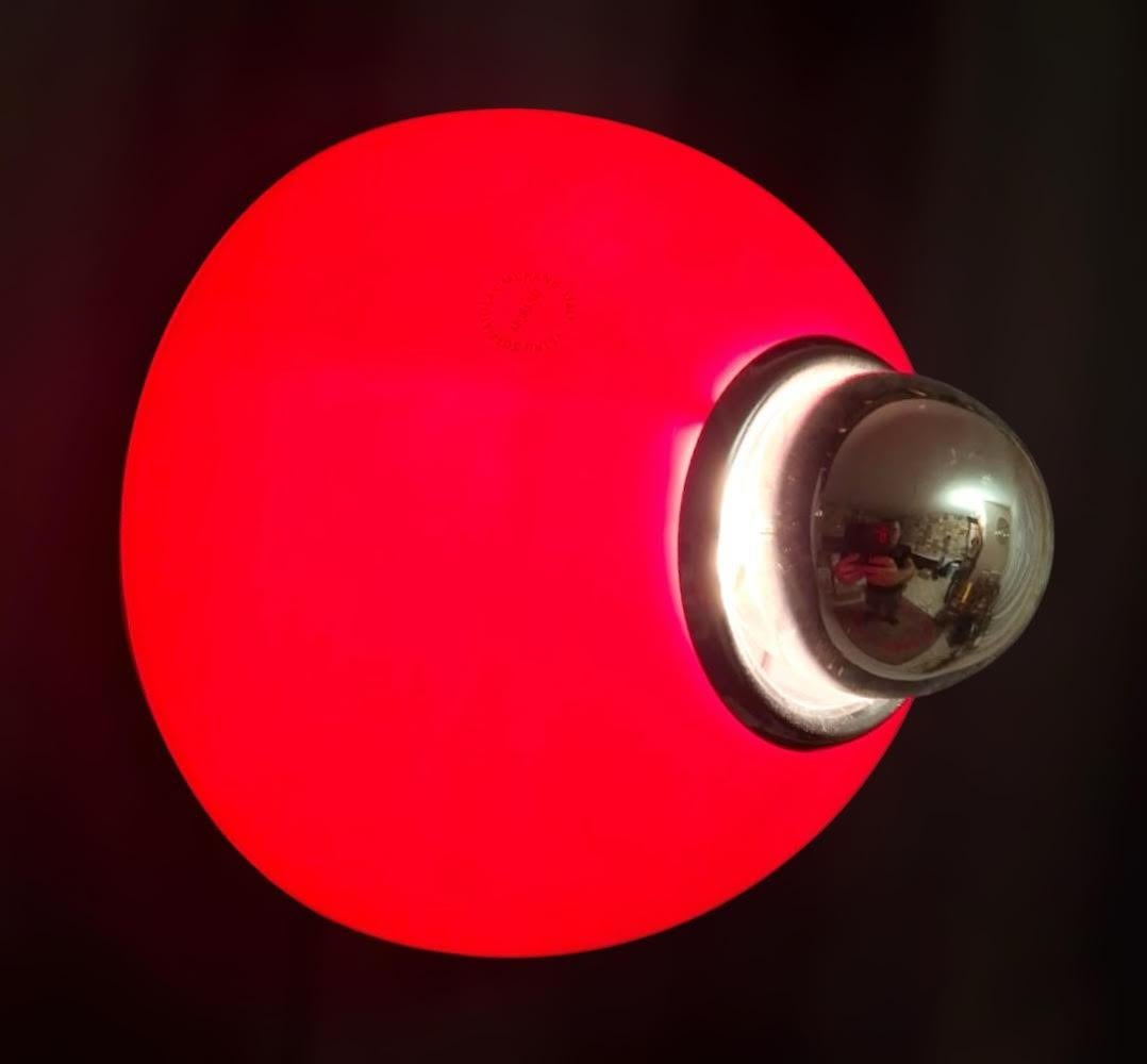 Red Murano Flush Mount / Sconce by Vistosi For Sale 1