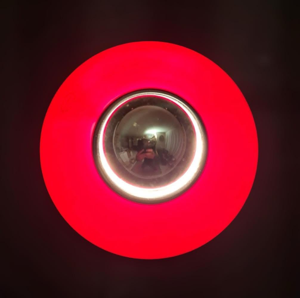 Red Murano Flush Mount / Sconce by Vistosi For Sale 2