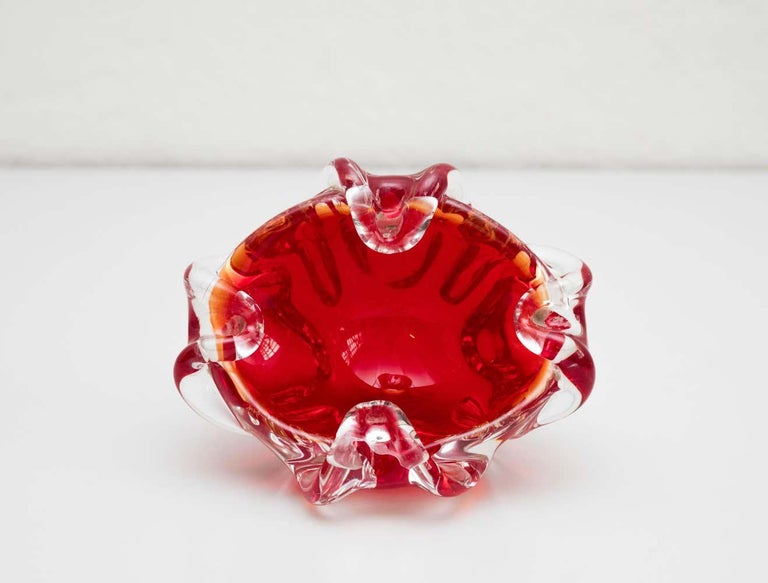 Red Murano Glass Ashtray, circa 1970 For Sale 5