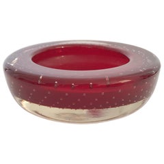 Red Murano Glass Bowl