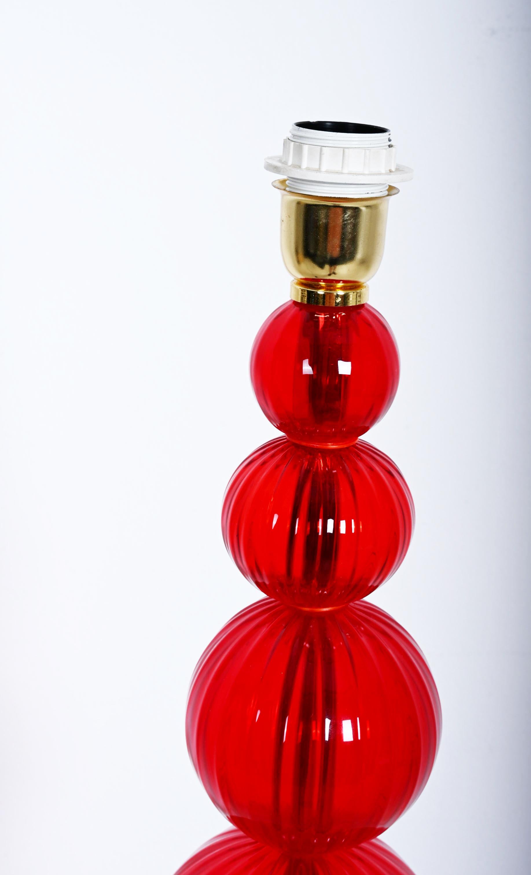 Red Murano Glass Floor Lamp For Sale 1