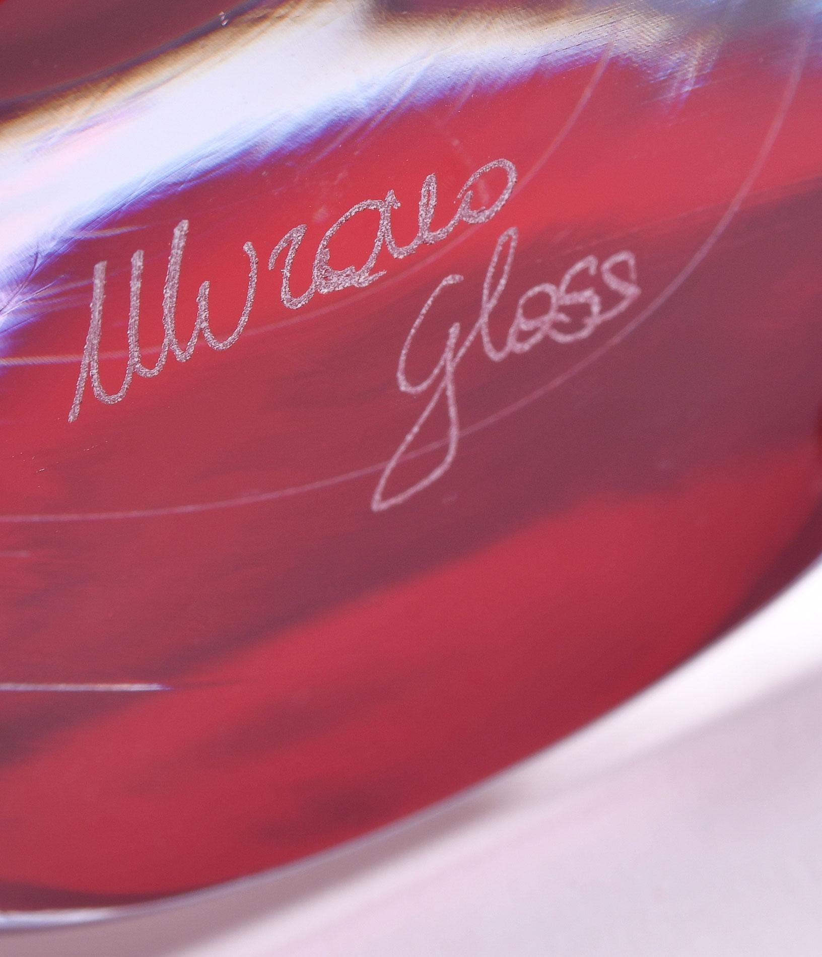 Red Murano glass heart vase or objet d'art For Sale 2