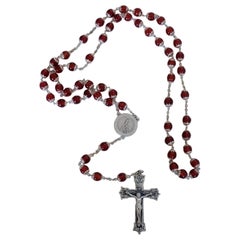 Red Murano Glass Rosary Fátima Centenary Souvenir Collection, Portugal, 2017