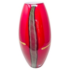 Red Murano Glass Vase by Antonio da Ros for Cenedese, 1980s, Italy