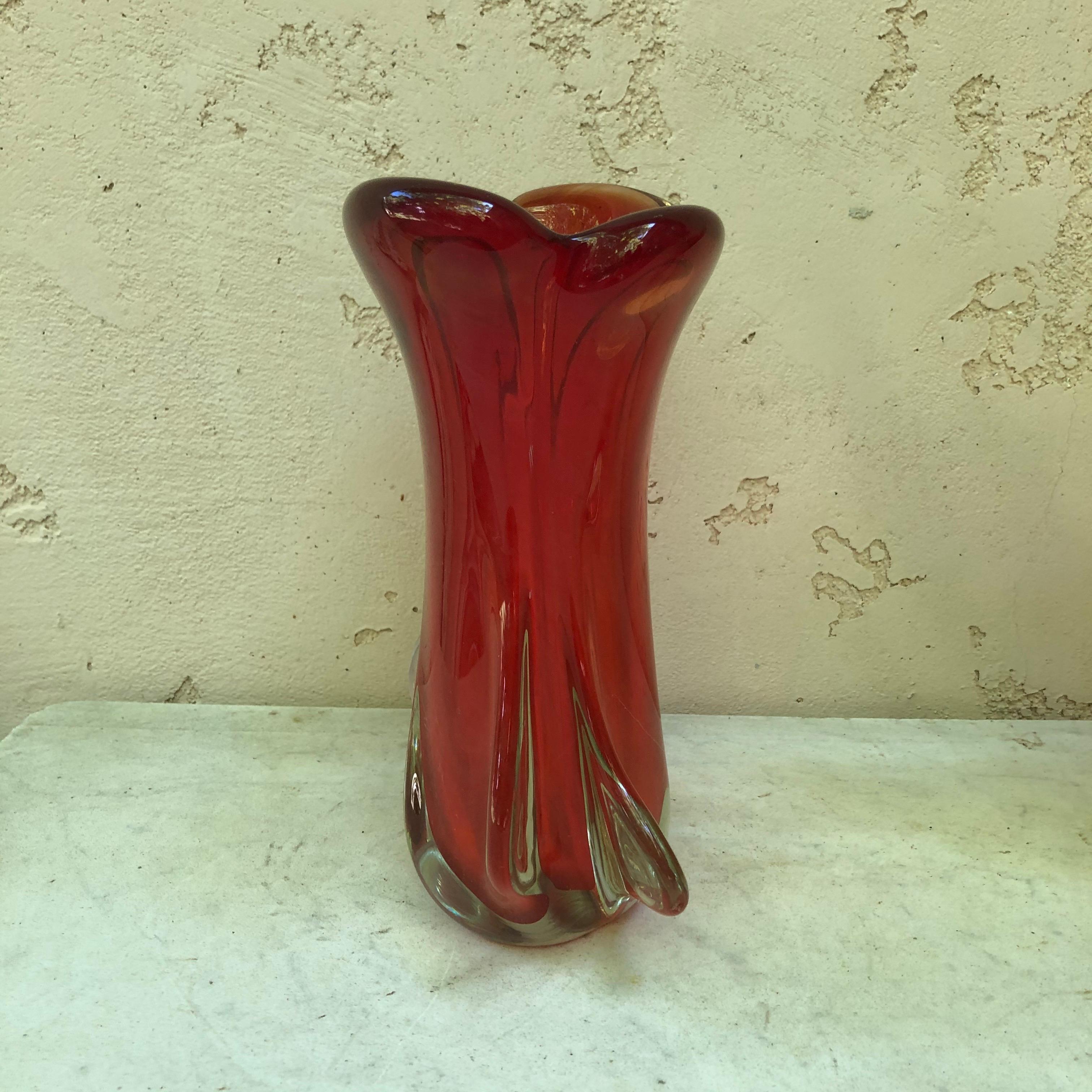 vase rouge murano