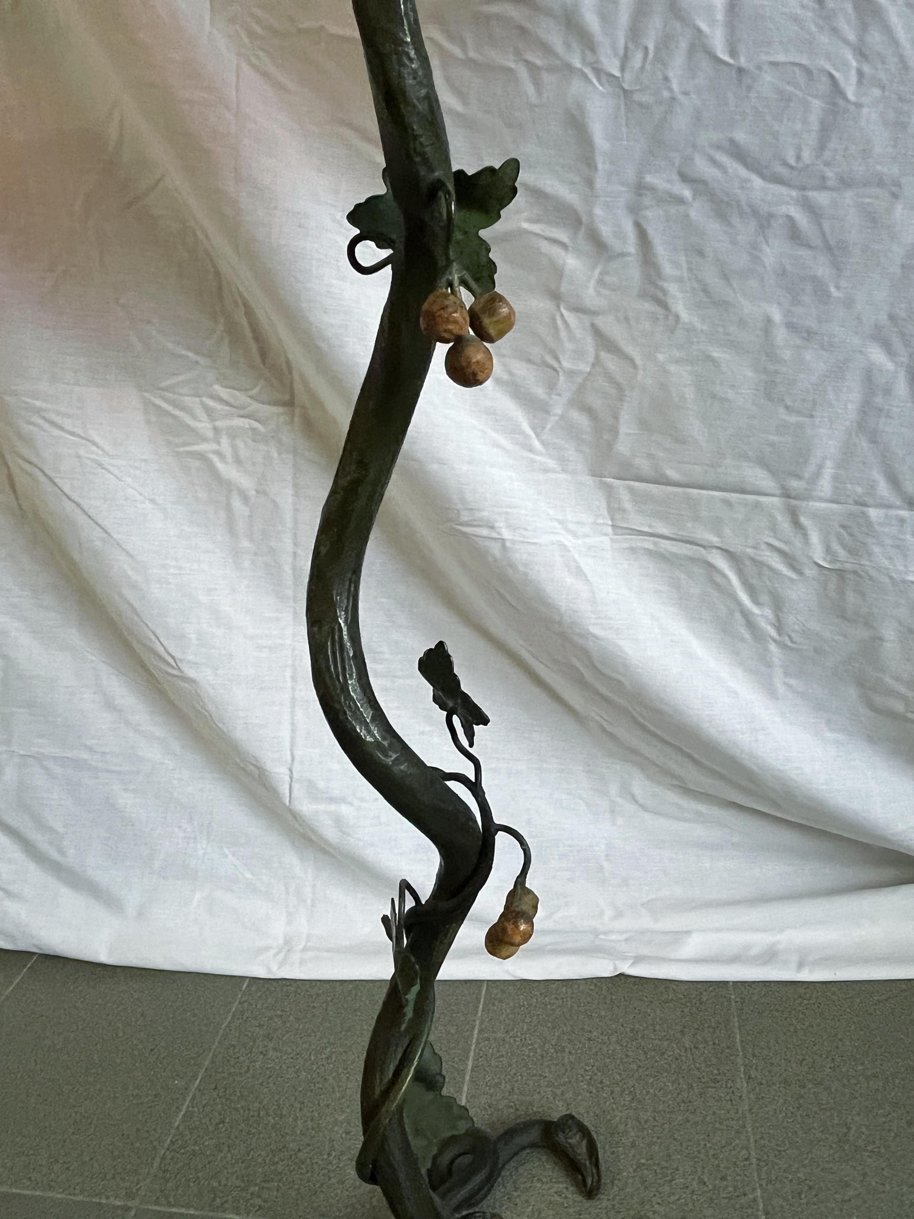 Red Murano Iron Grape Vines Pedestal by Umberto Belloto For Sale 4