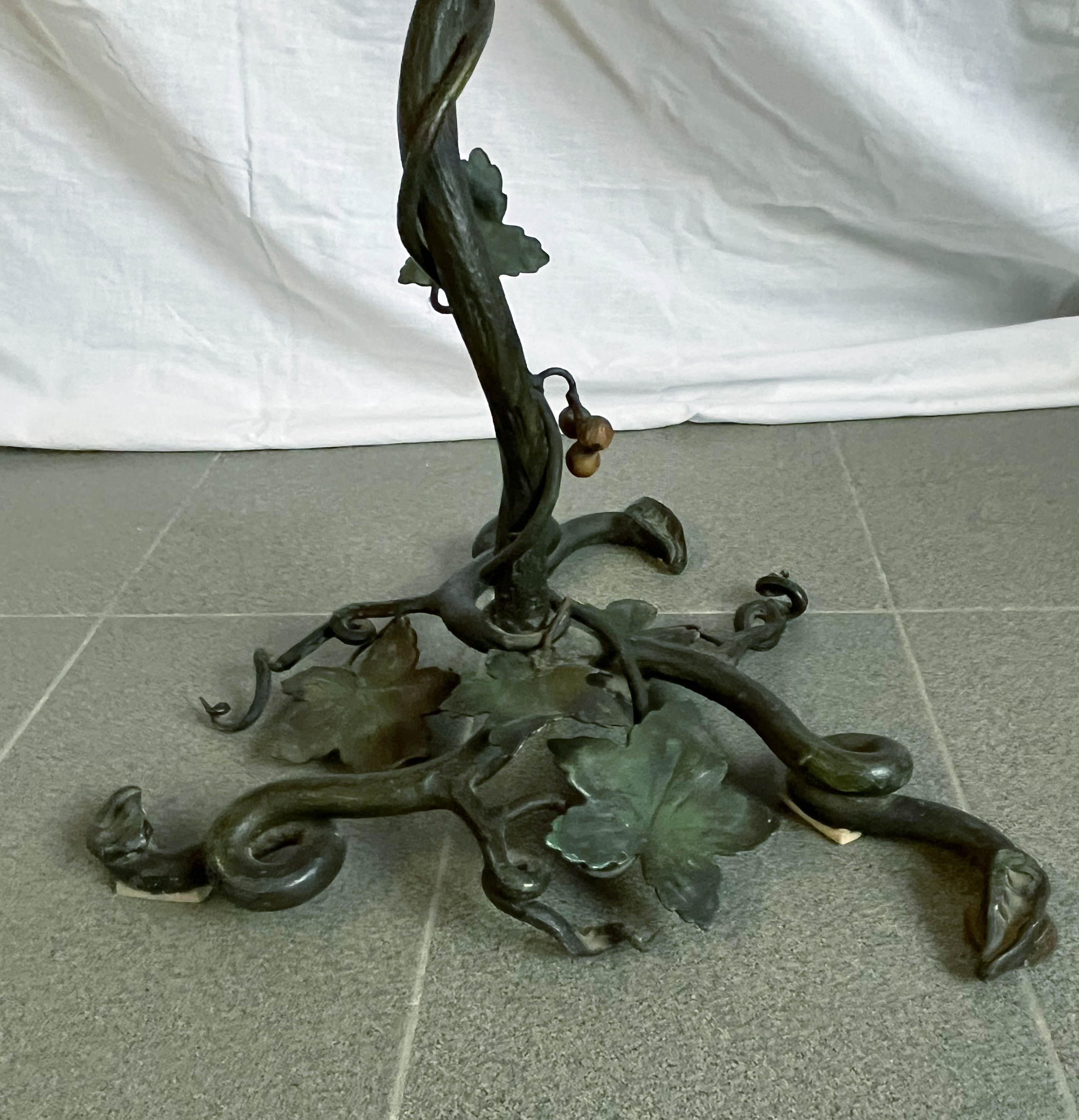 Red Murano Iron Grape Vines Pedestal by Umberto Belloto For Sale 5