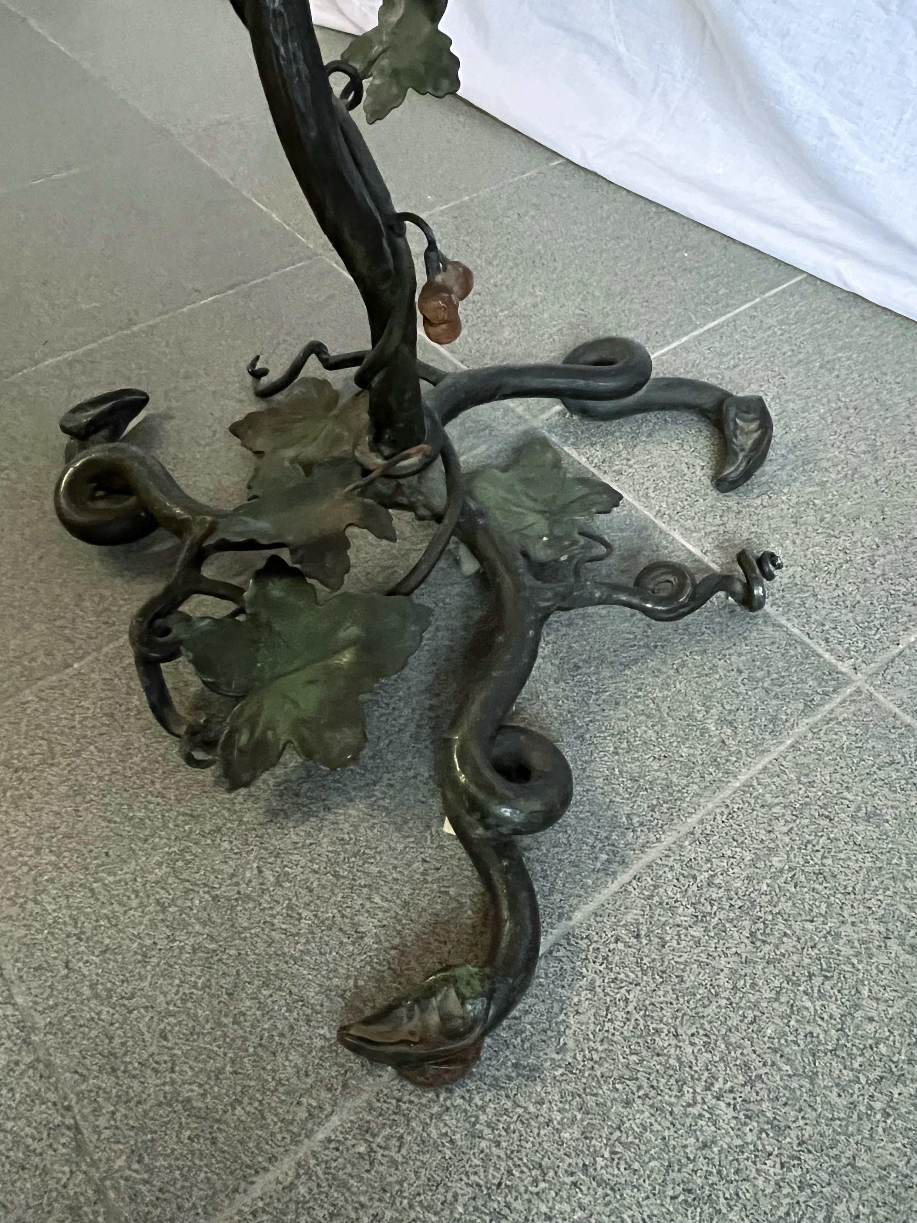 Red Murano Iron Grape Vines Pedestal by Umberto Belloto For Sale 6