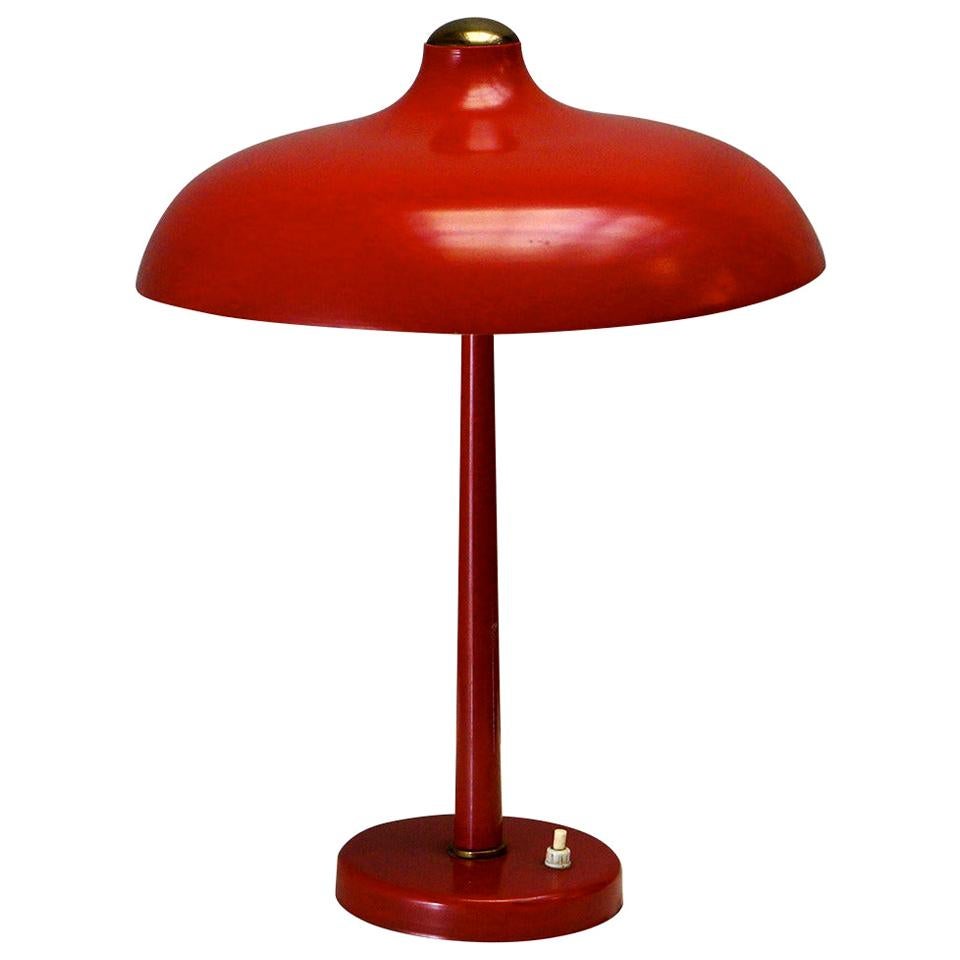 Lampe de bureau en forme de champignon rouge