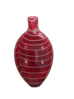 Red Nailsea Glass Pocket Flask