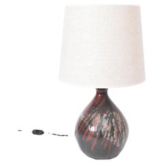 Red, navy blue and white lamp by Helder, 2024.
