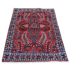 Red Persian Bibikabad Pure Wool Hand Knotted Oriental Rug