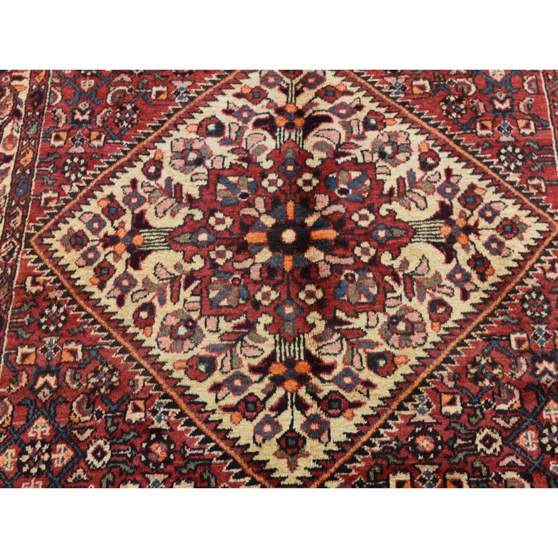 Red Persian Gallery Size Bakhtiari  Pure Wool Hand Knotted Oriental Rug 1