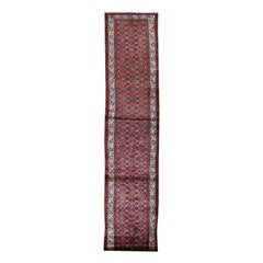 Red New Persian Hamadan Pure Wool Extra Large Runner Hand Knotted Oriental Rug