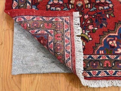 Red Persian Hamadan Pure Wool Hand Knotted Oriental Rug
