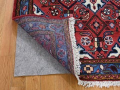 Red Persian Hamadan Pure Wool Hand Knotted Oriental Rug