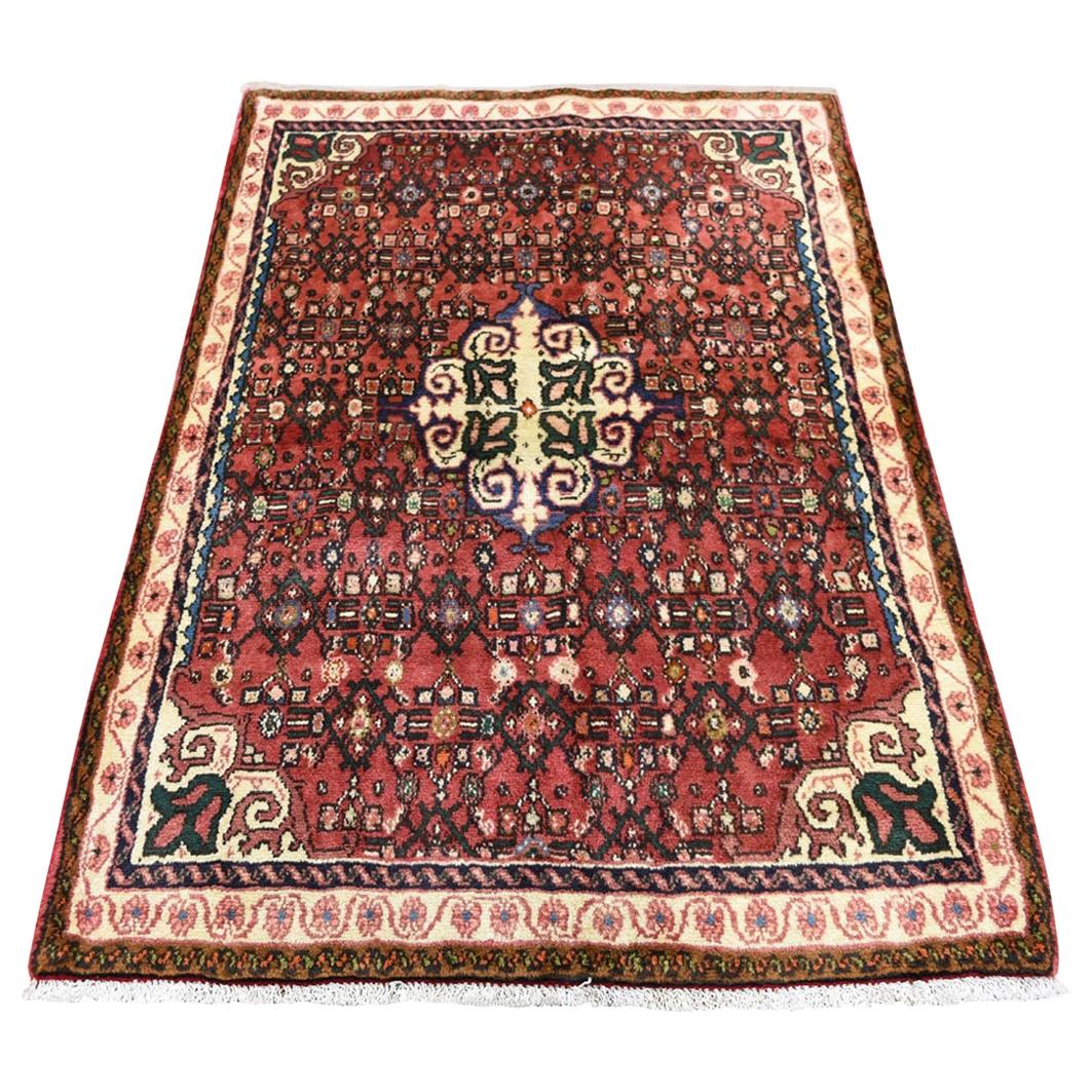 Persian Mazlagan Hand Knotted Oriental Pure Wool Rug For Sale at 1stDibs