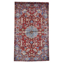 Red New Persian Nahavand Pure Wool Hand Knotted Oriental Rug