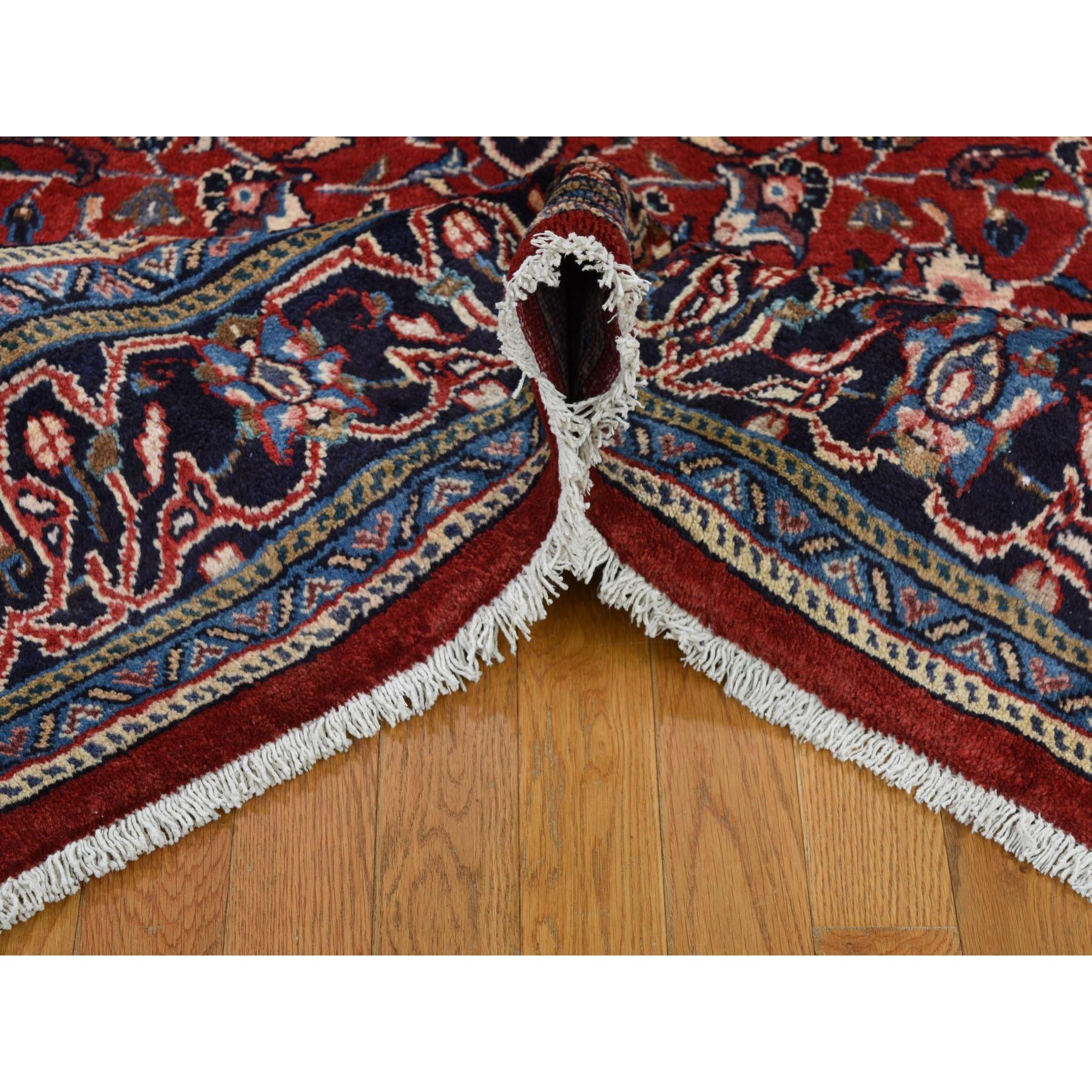 Mid-20th Century Red Persian Pure Wool Sarouk Mahal Hand Knotted Oriental Rug, 6'9