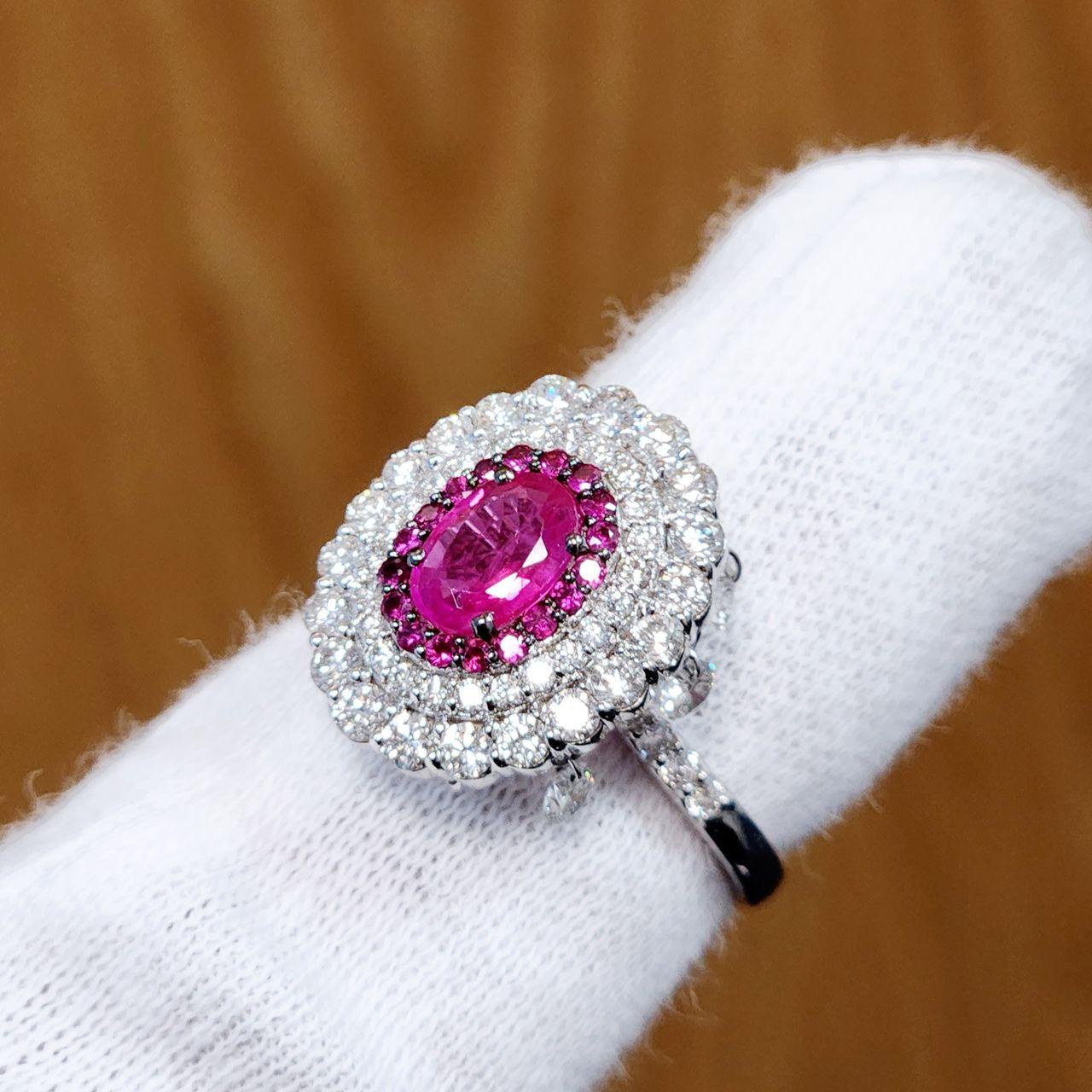 Oval Cut Red Oval Shaped Ruby Ring For Sale