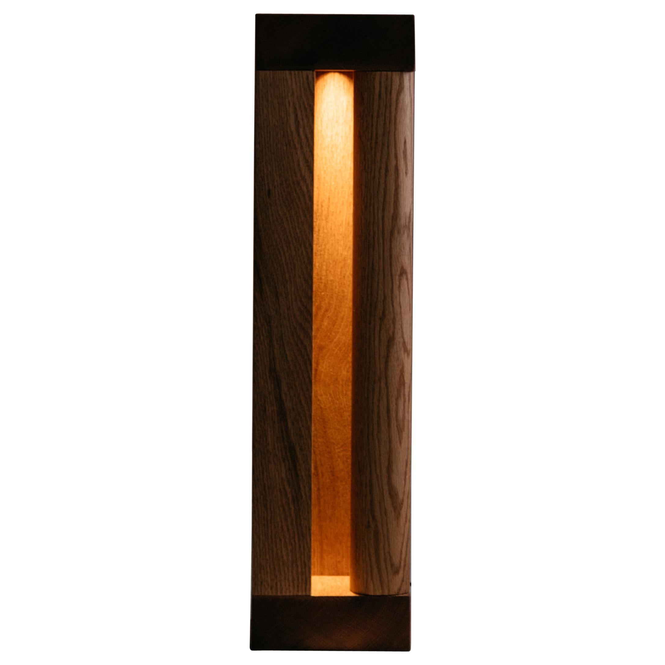 Red Oak Lamp by Odami For Sale