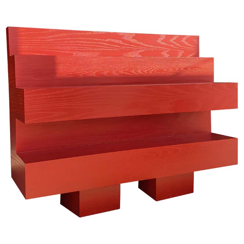 Red Bookcase by Rejo Studio For Sale at 1stDibs
