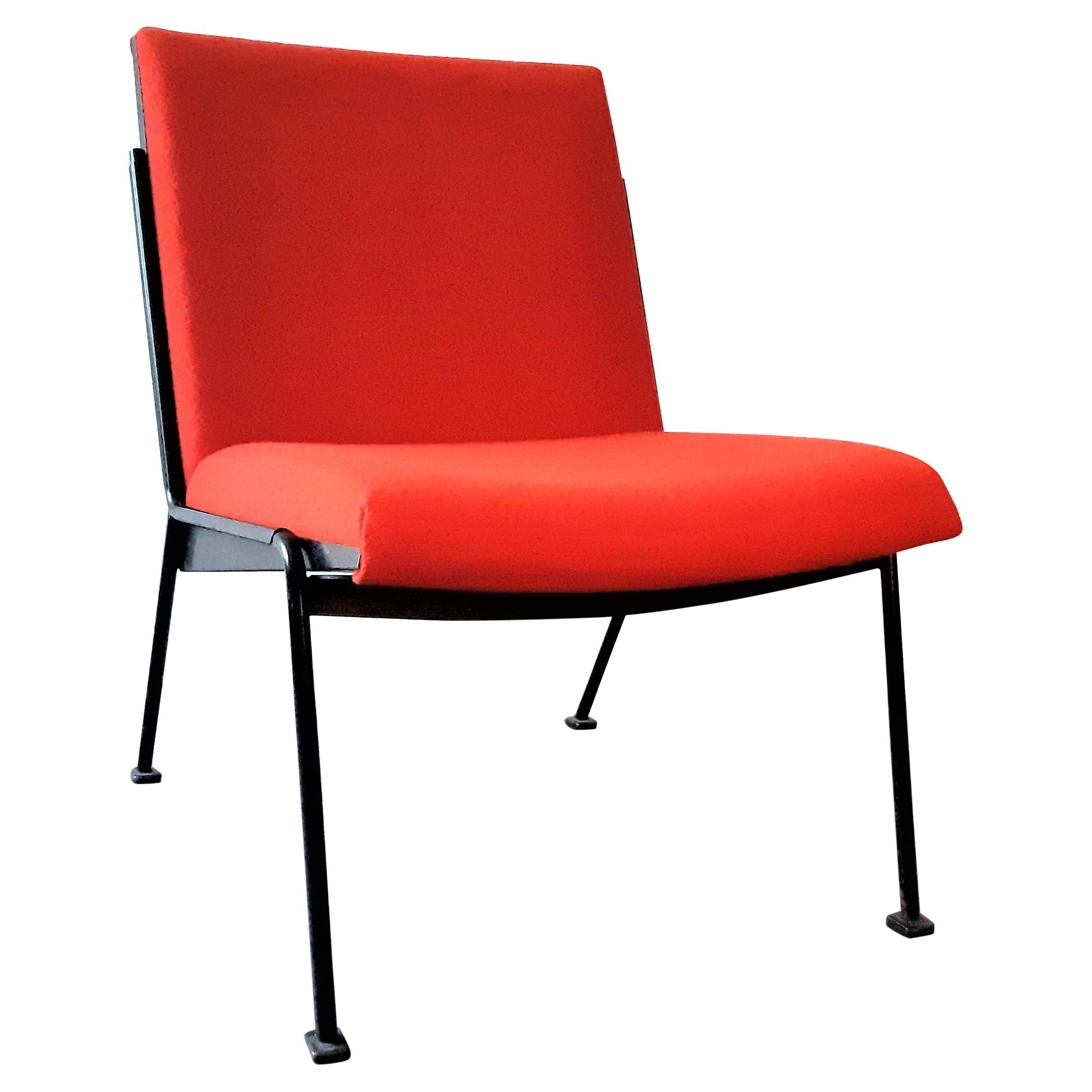 Red 'Oase' Lounge Chair by Wim Rietveld for Ahrend de Cirkel, 1950's For Sale