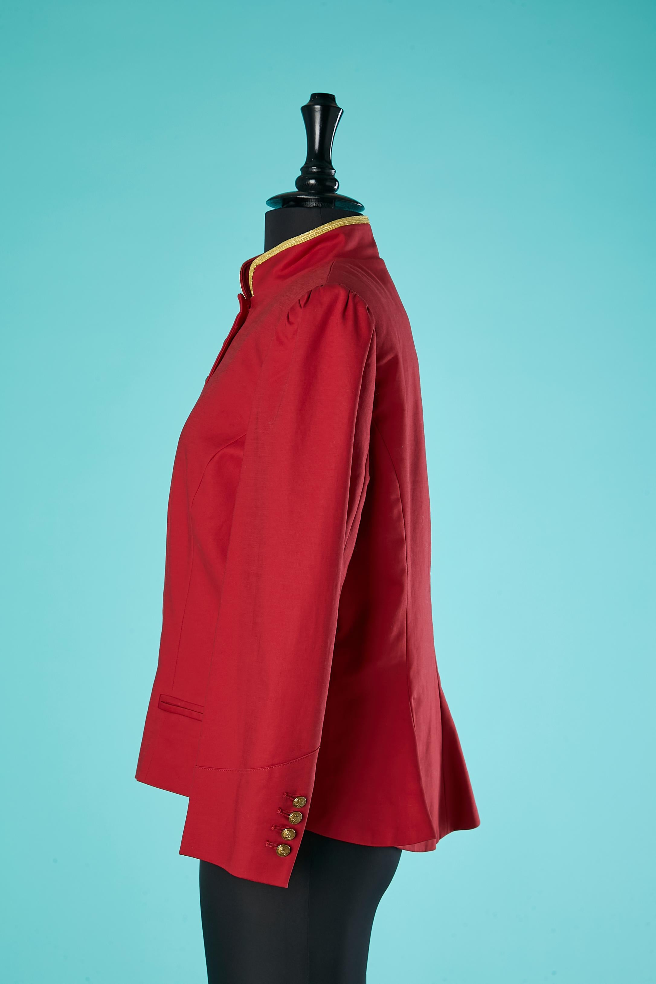 Women's Red officer single-breasted jacket Lauren by Ralph Lauren  For Sale