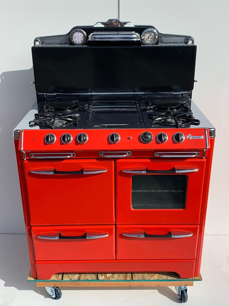 Red O'Keefe and Merritt Stove, 1948 For Sale at 1stDibs