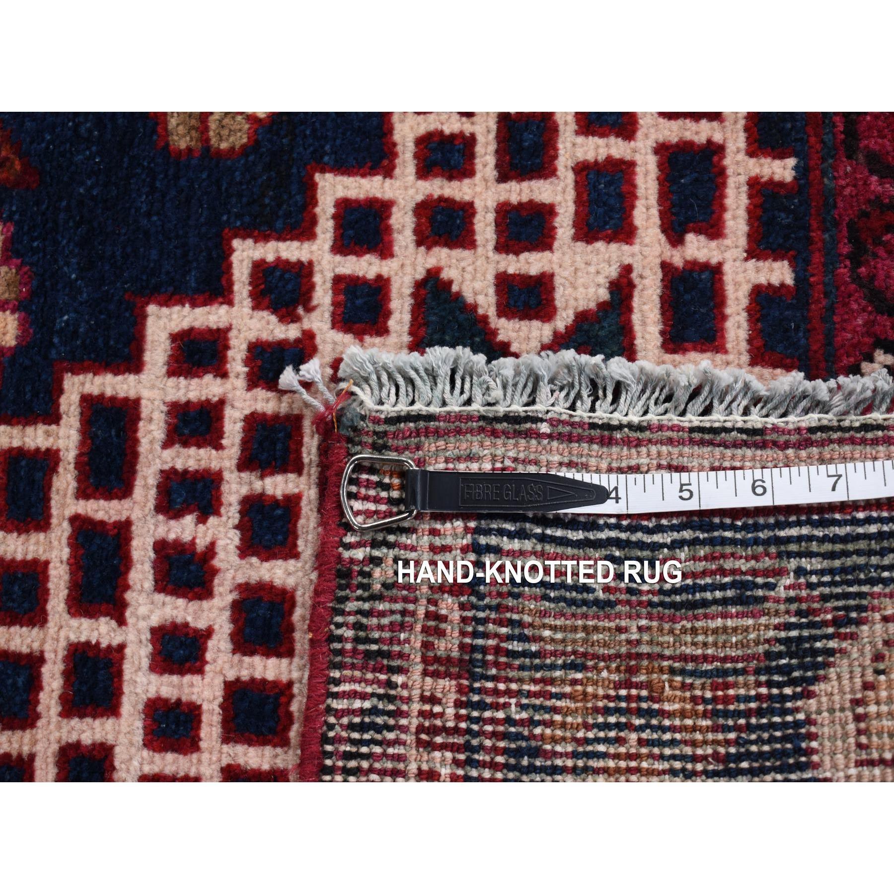 Rot Altpersisch Hamadan Hand Made Hand geknüpft reine Wolle Galerie Größe Läufer Teppich im Angebot 2