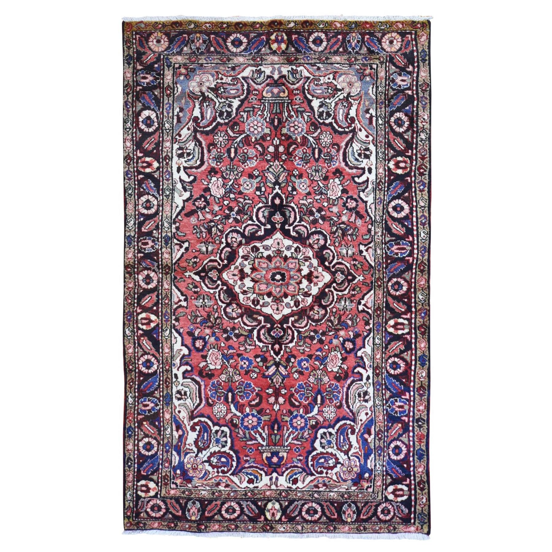 New Persian Nahavand with Leaping Deer Border Geometric Design Organic