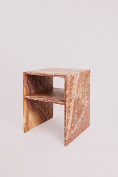 Red Onyx Bedside Table, Studio Gaïa