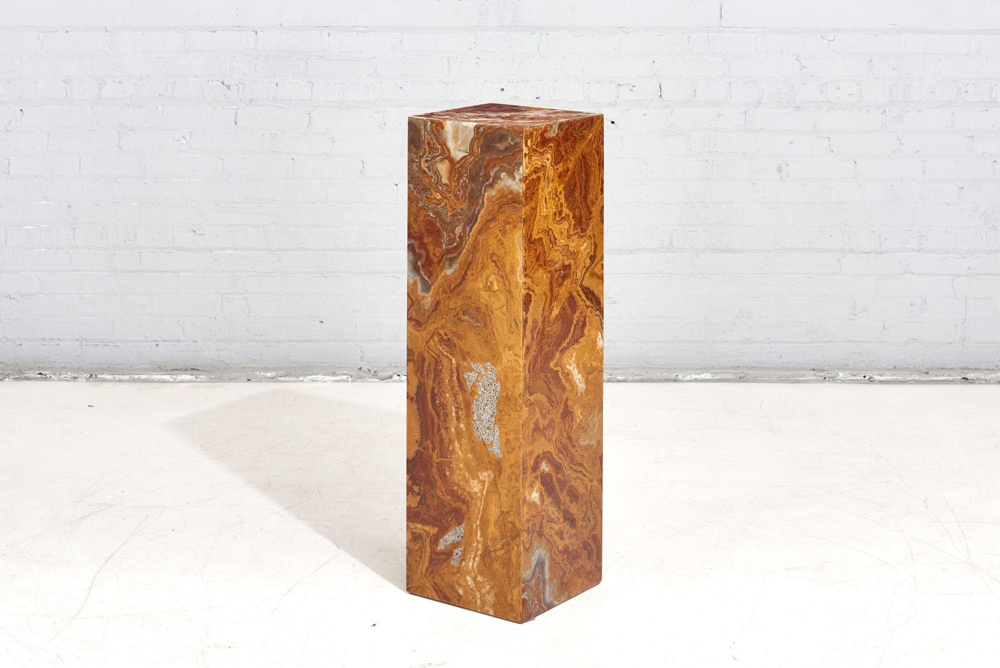American Red Onyx Pedestal, Pace Collection 1970