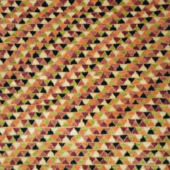 Contemporary Persian Feraghan Rug, Geometric Green Orange Cream Wool Carpet, 3x5