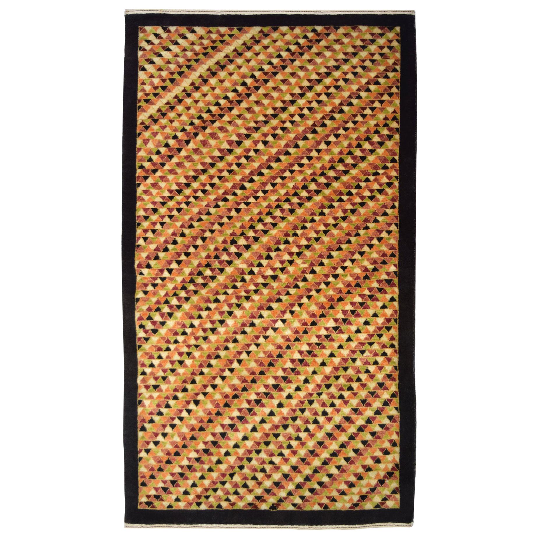 Orley Shabahang Contemporary Persian Ferehan Rug, Geometric, 3' x 5' For Sale