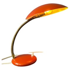 Red - Orange Mid Century Desk Lamp, 1970s