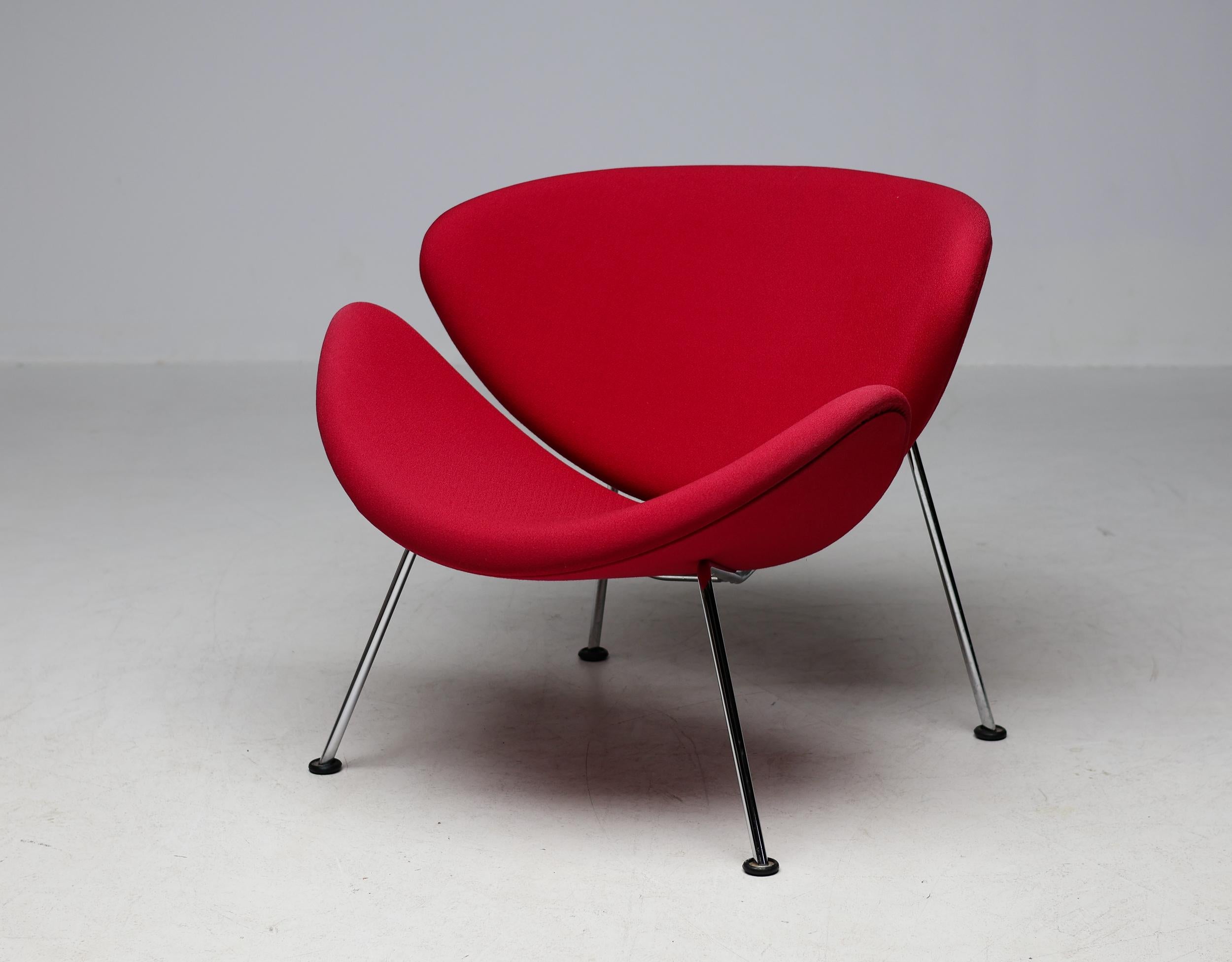 Dutch Red Orange Slice Chair by Pierre Paulin For Sale