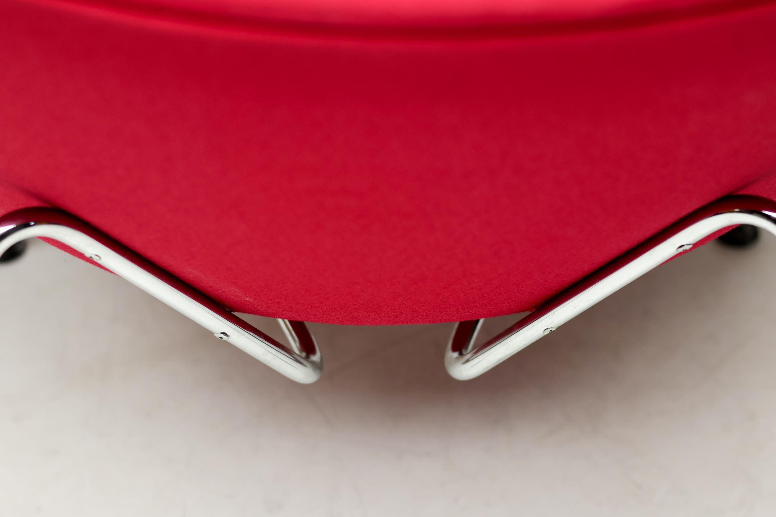Chaise à tranches rouge orange de Pierre Paulin en vente 2