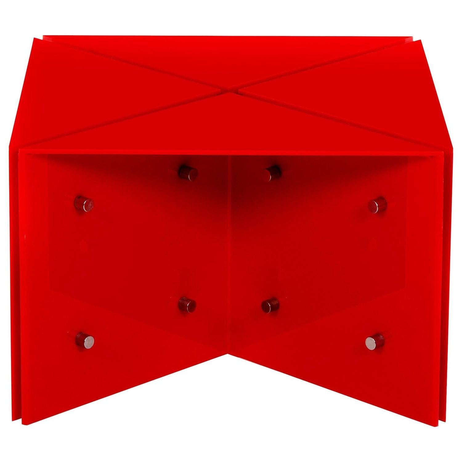American Red Origami Coffee Table by Neal Small, 1966, New York, USA, Labelled