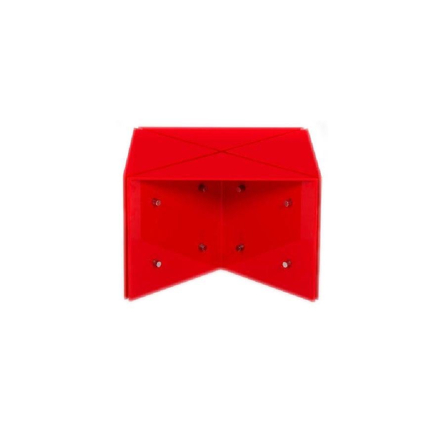 Red Origami Coffee Table by Neal Small, 1966, New York, USA, Labelled 2