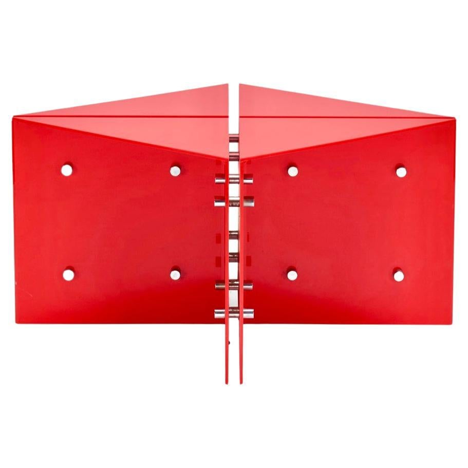 Red Origami Coffee Table by Neal Small, 1966, New York, USA, Labelled