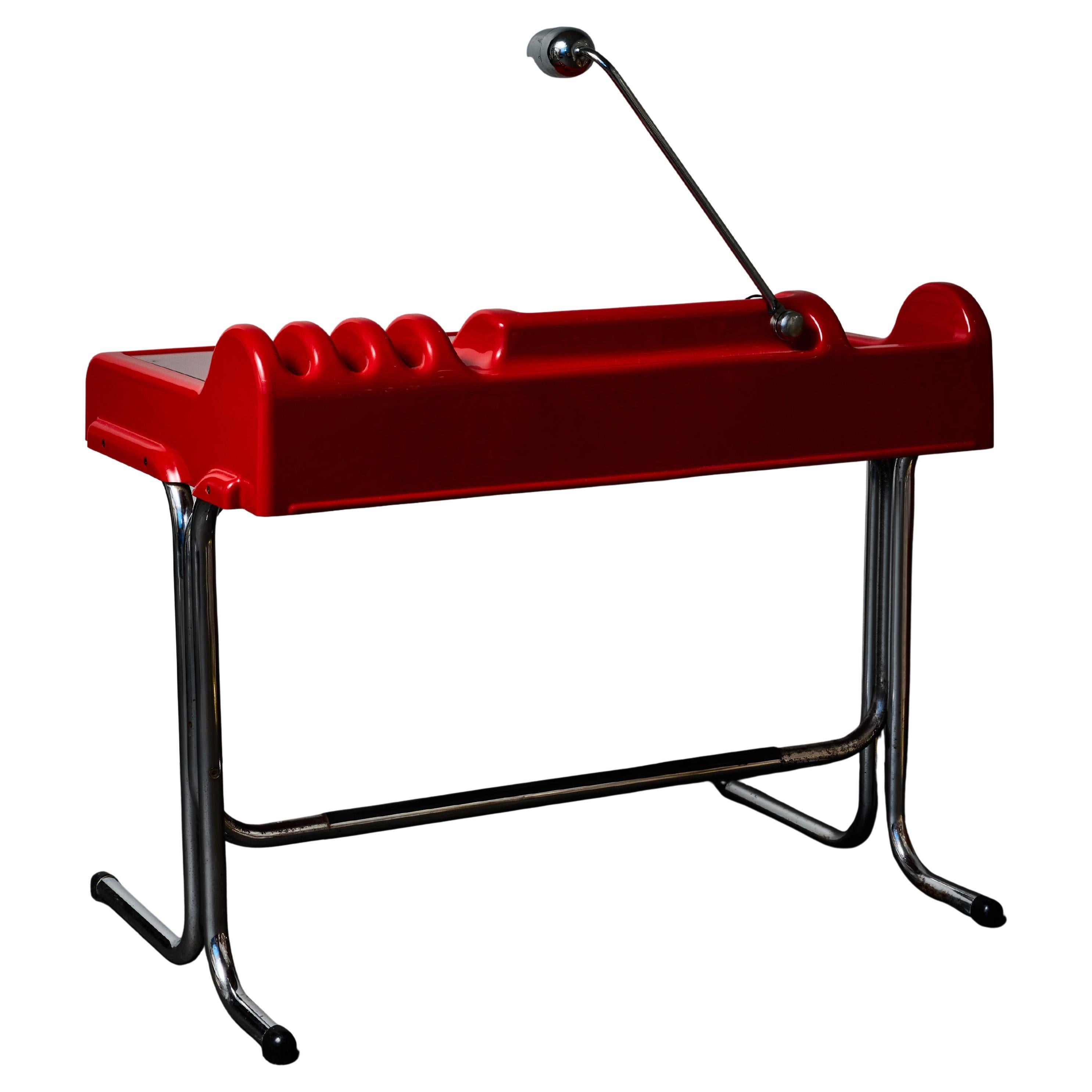 Red Orix Desk by Vittorio Parigi and Nani Prina for Molteni