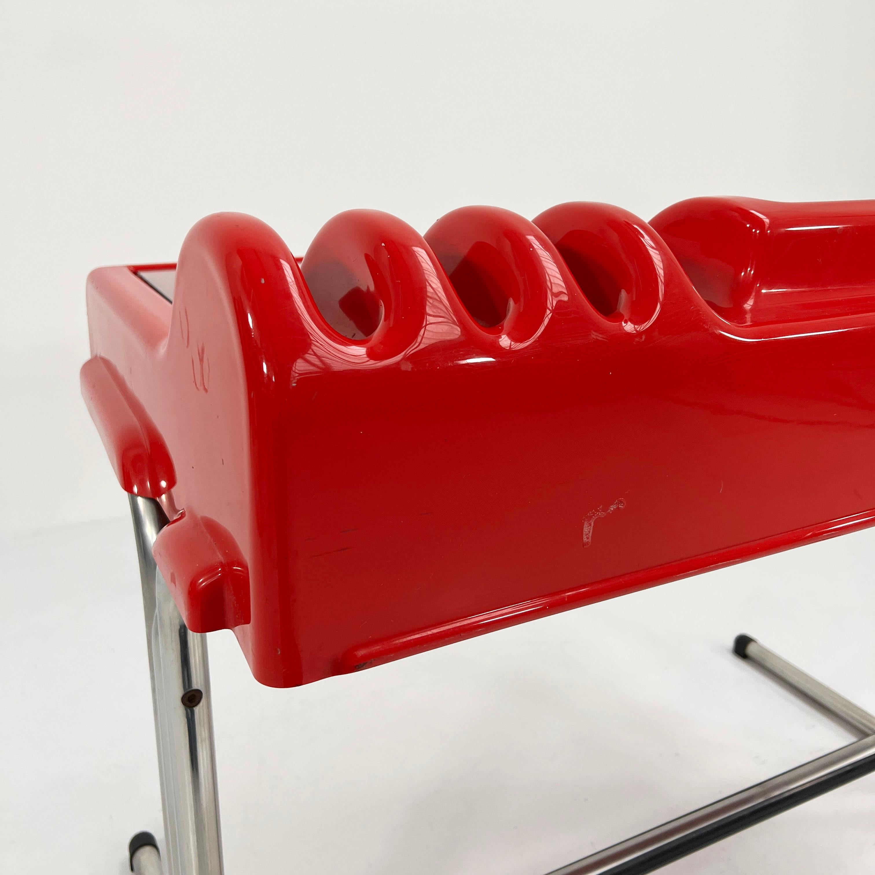 Red Orix Desk by Vittorio Parigi & Nani Prina for Molteni, 1970s 5
